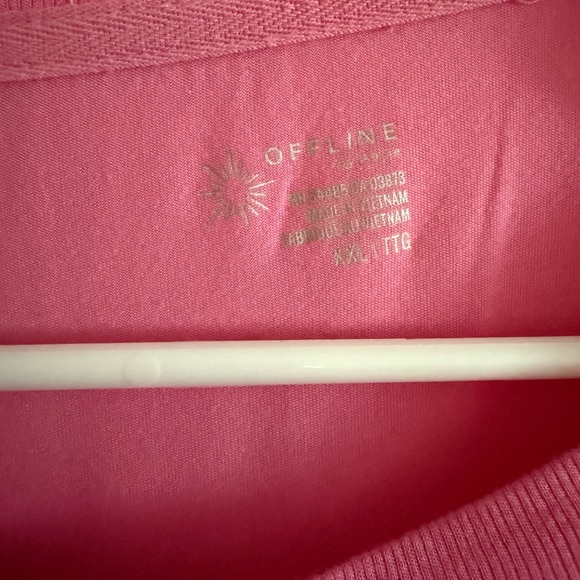 Offline by Aerie Pink Long Sleeve Crop Top with tumbholes - Picture 5 of 7